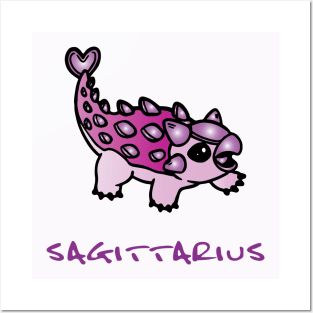 purple Sagittarius dinosaur baby Posters and Art